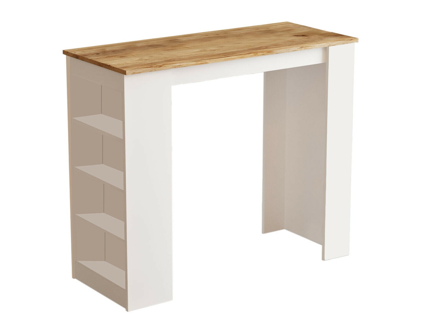 Mesa de bar Kailua 477 (Blanco + Pino)