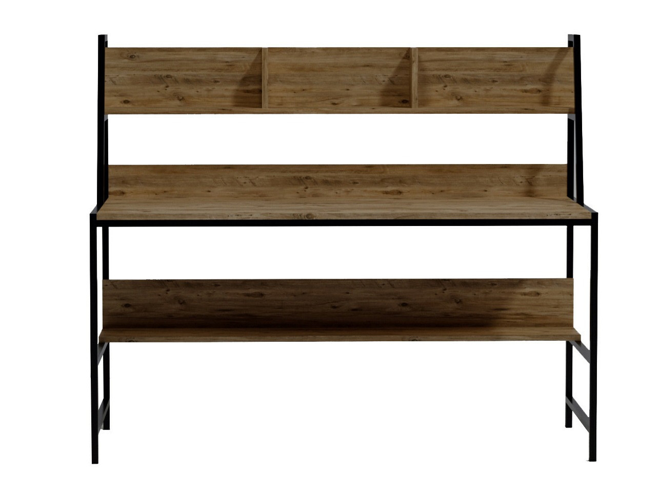 Mesa de oficina Kailua 472 (Negro + Roble)