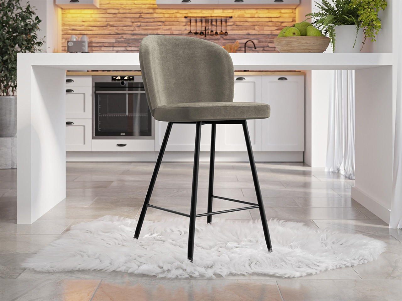 Silla de barra Jackson 101 (Negro + Magic Velvet 2209)