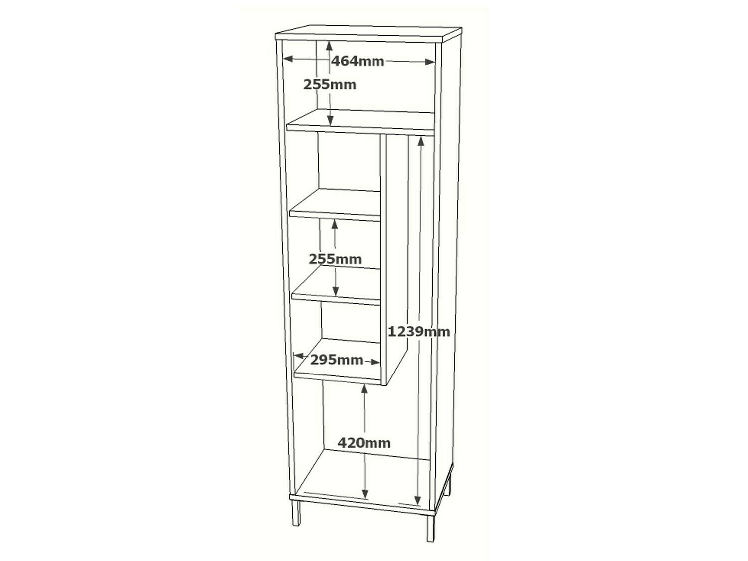 Armario de pie para baño Kailua 2071 (Blanco + Nuez)