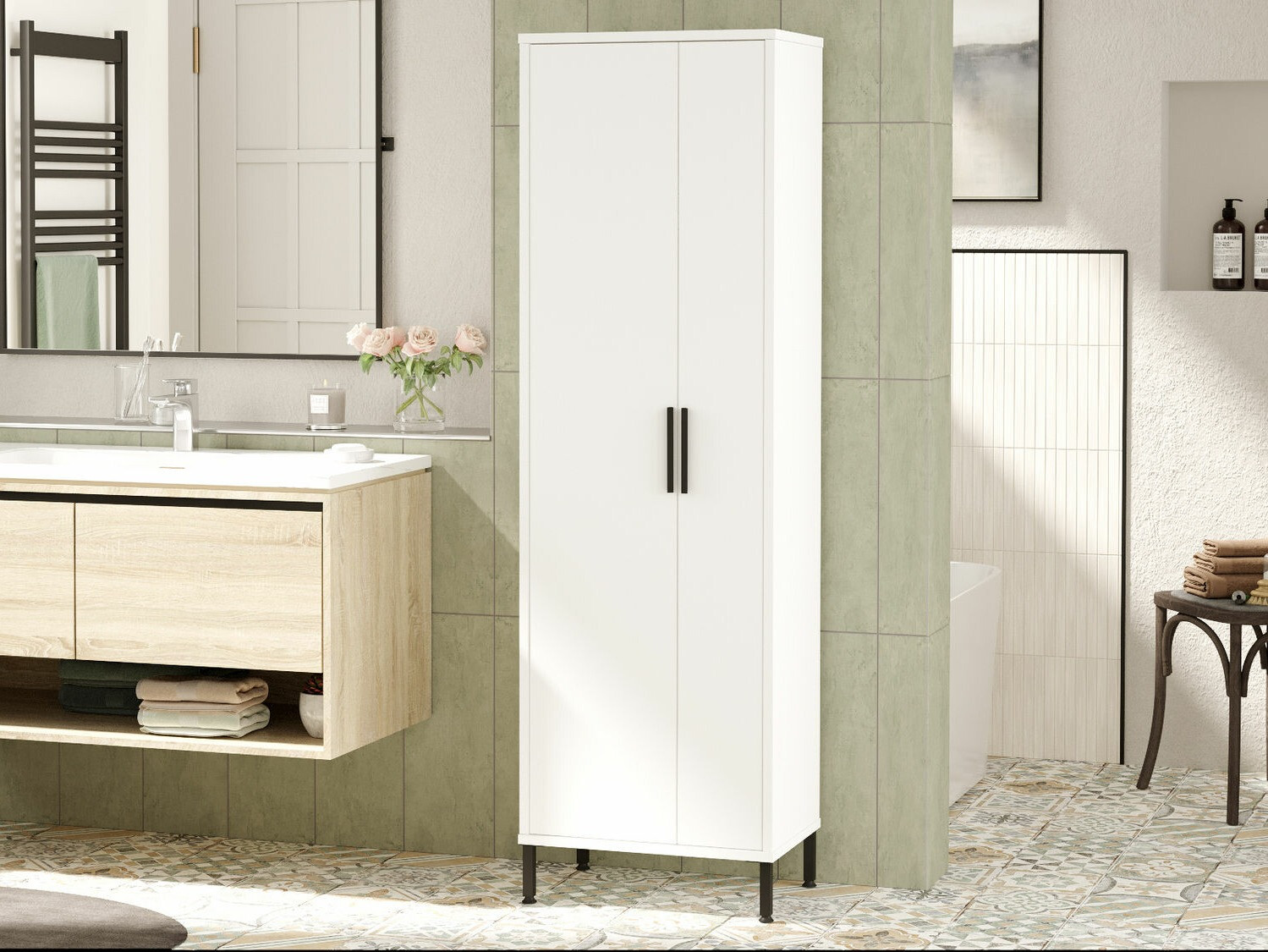 Armario de pie para baño Kailua 2071 (Blanco)