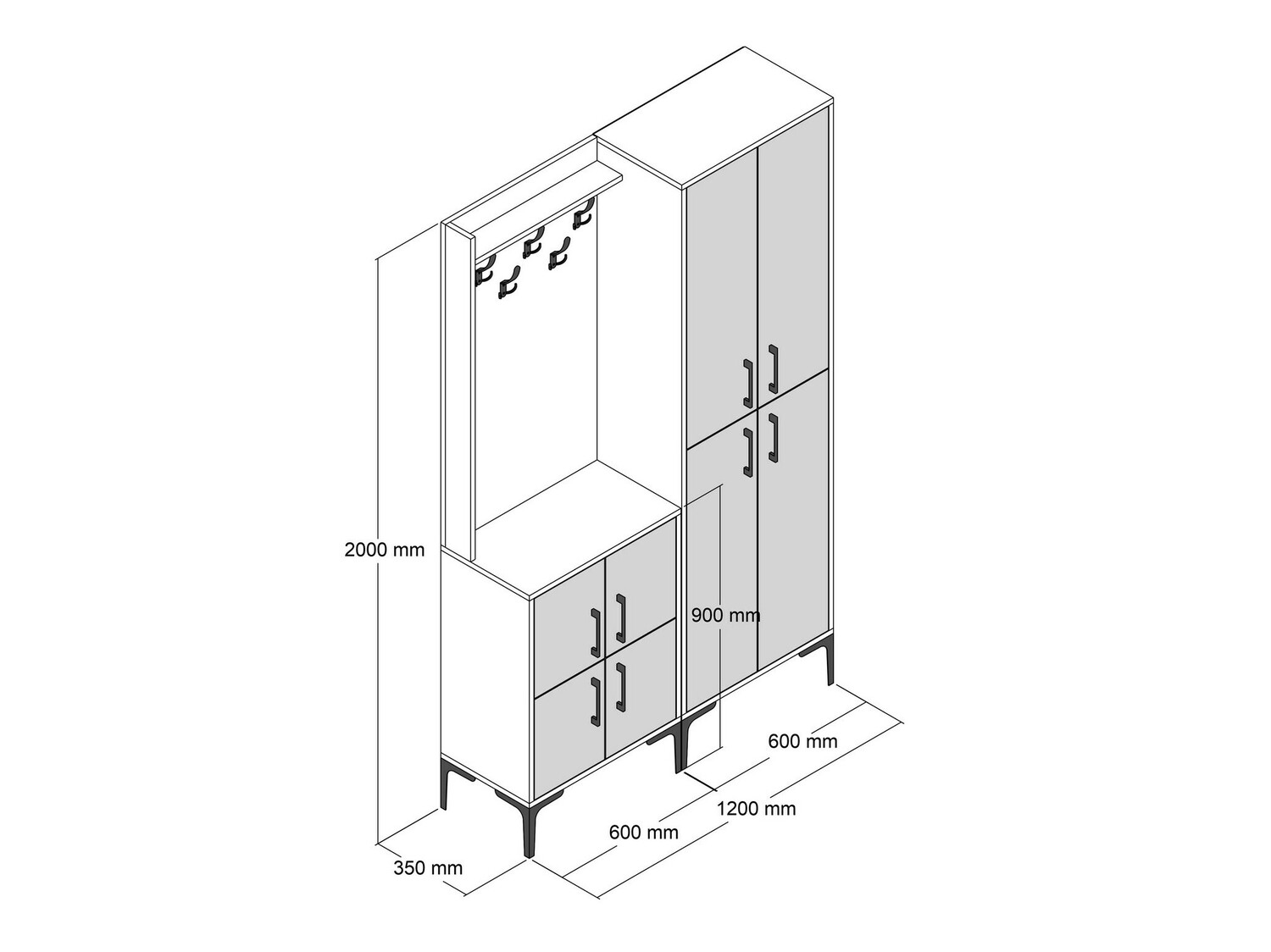 Conjunto para recibidor Kailua 536