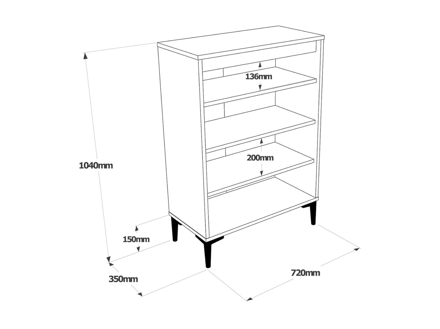 Aparador Kailua AJ106 (Madera oscura)