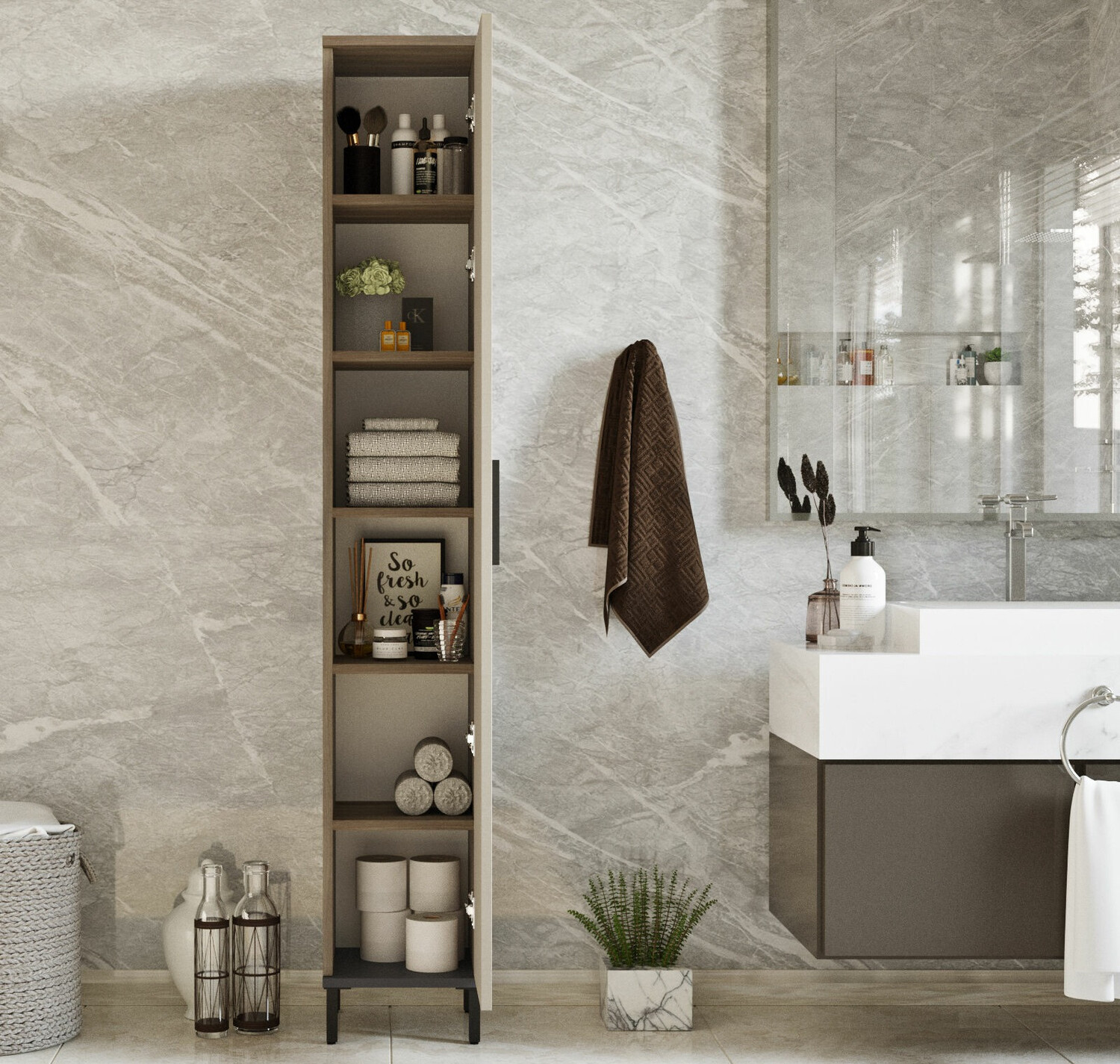 Armario de baño de pie Kailua 2074