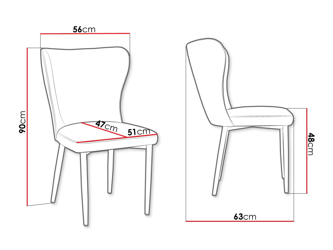 Silla Jackson 105 (Negro + Magic Velvet 2225)