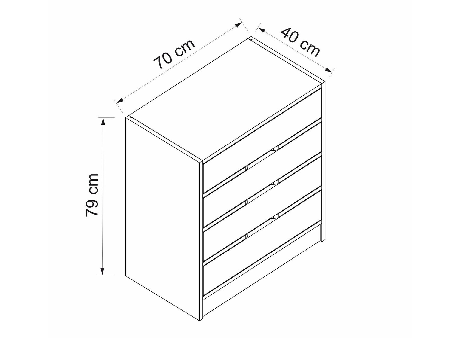 Cómoda Kailua J101 (Antracita + Nogal)