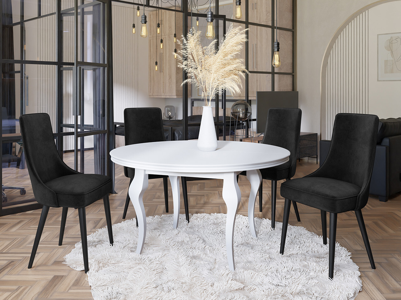 Silla Jackson 107 (Negro + Magic Velvet 2219)