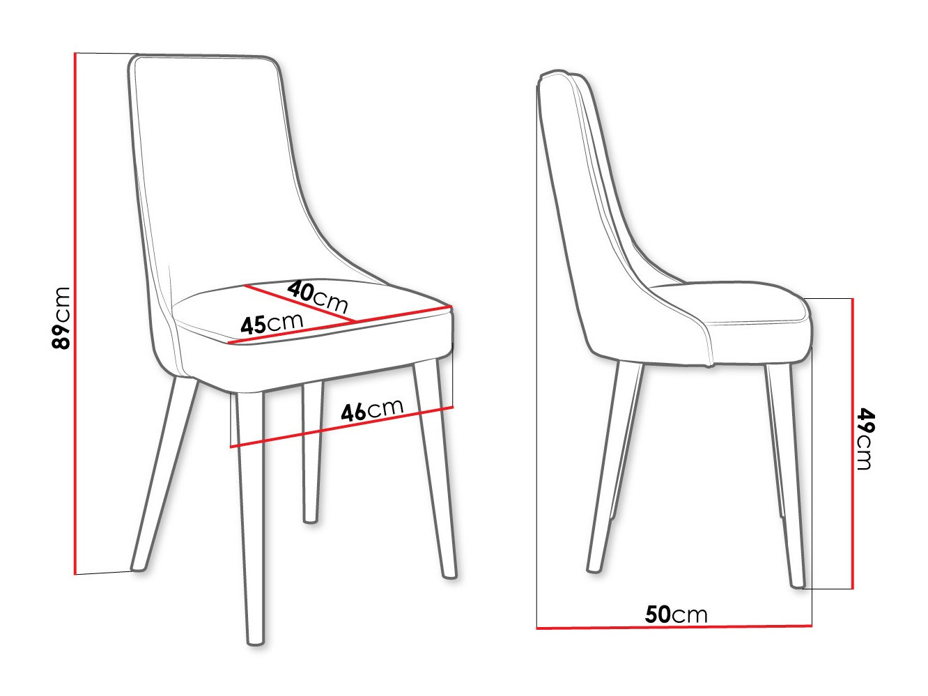 Silla Jackson 107 (Negro + Magic Velvet 2219)