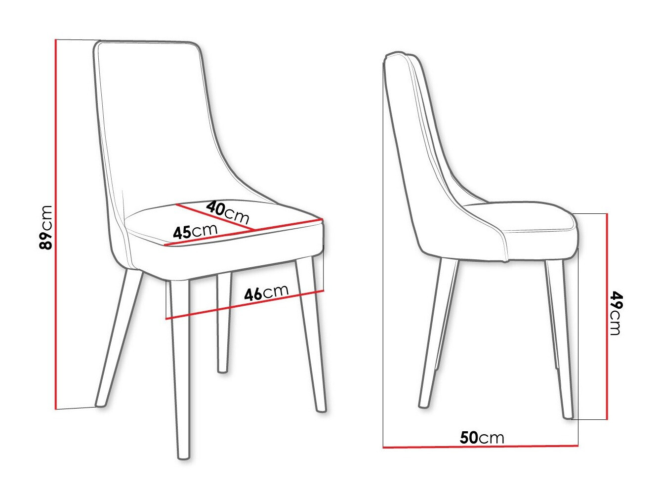 Silla Jackson 107 (Negro + Magic Velvet 2225)