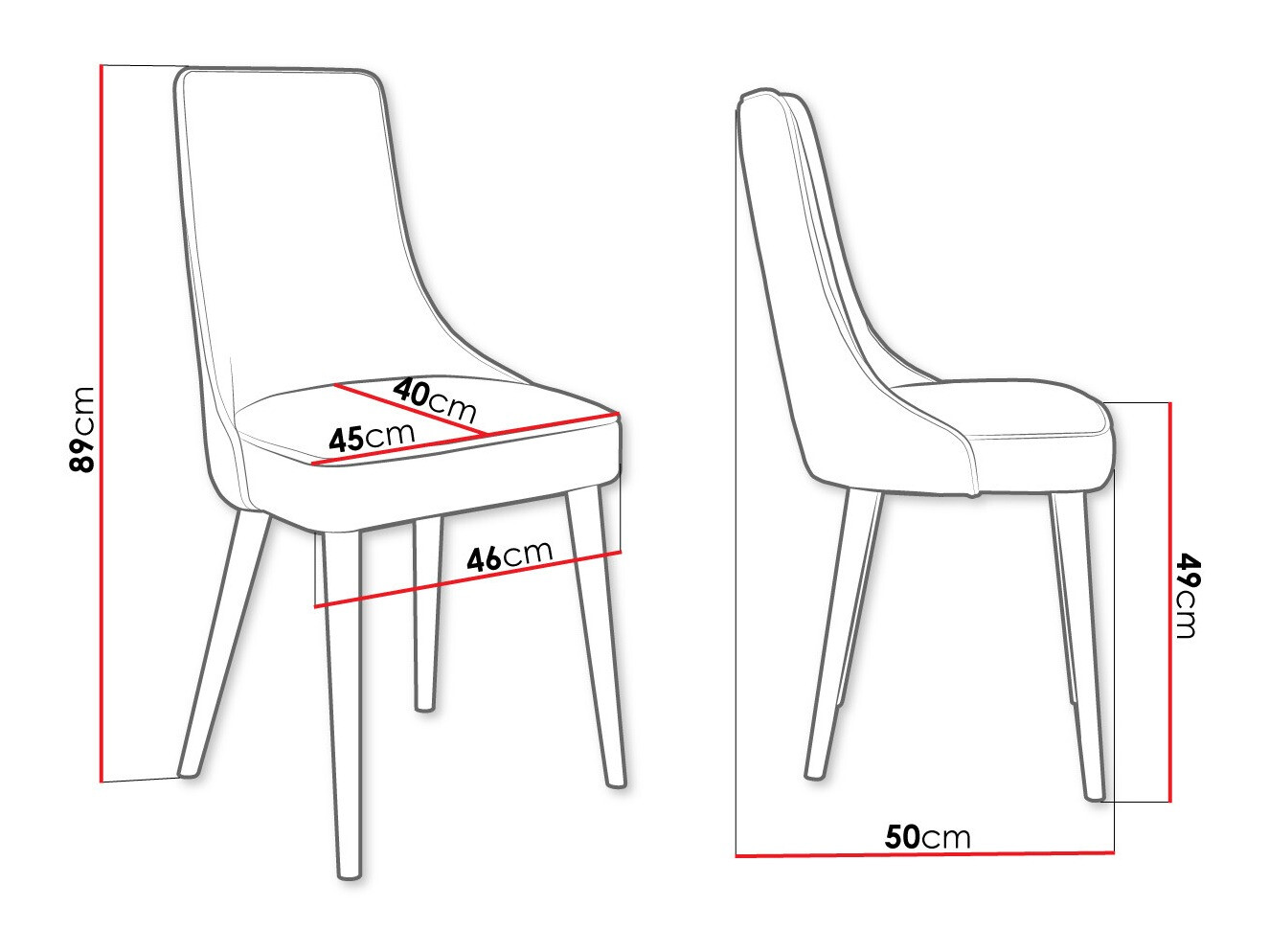 Silla Jackson 107 (Negro + Magic Velvet 2225)