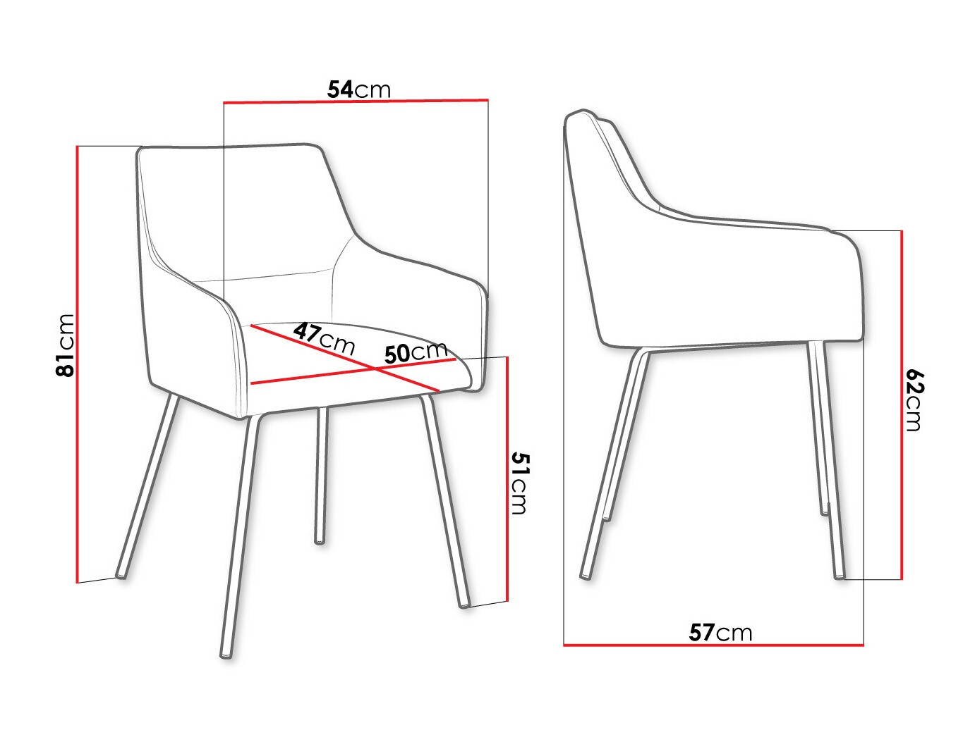 Silla Jackson 109 (Negro + Magic Velvet 2217)