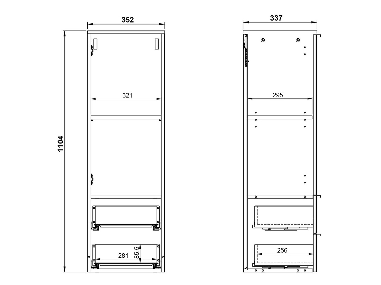 Armario colgante para baño Catvera 102