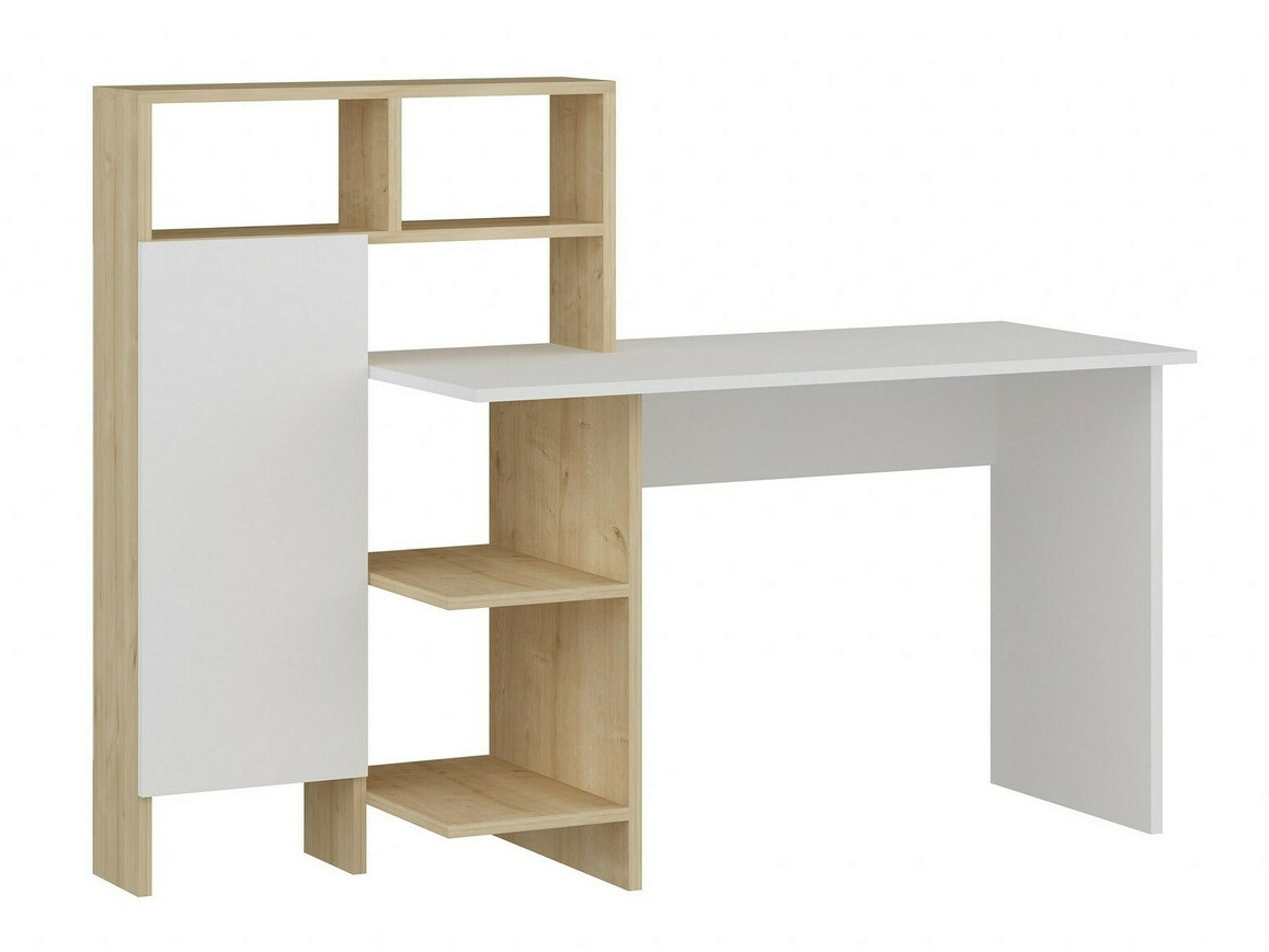 Mesa de oficina Kailua 594 (Blanco + Roble)