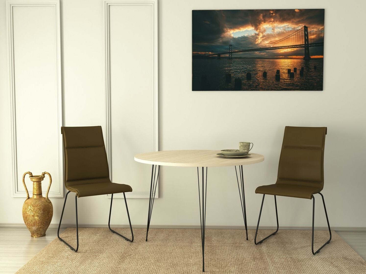 Mesa Kailua 597 (Roble + Negro)