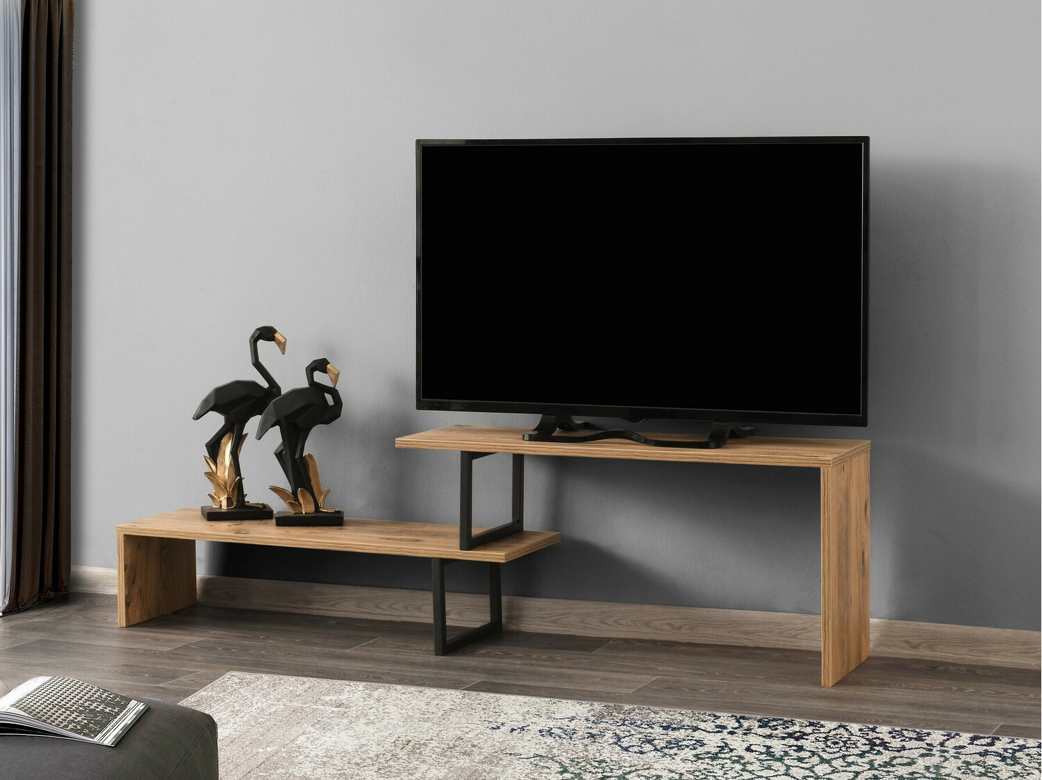 Mueble TV Kailua 596 (Pino + Negro)