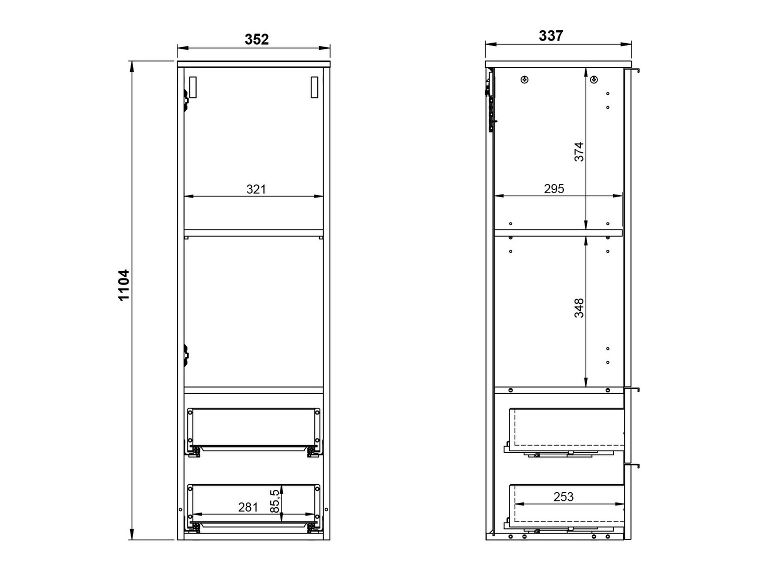 Armario colgante para baño Temeli 102