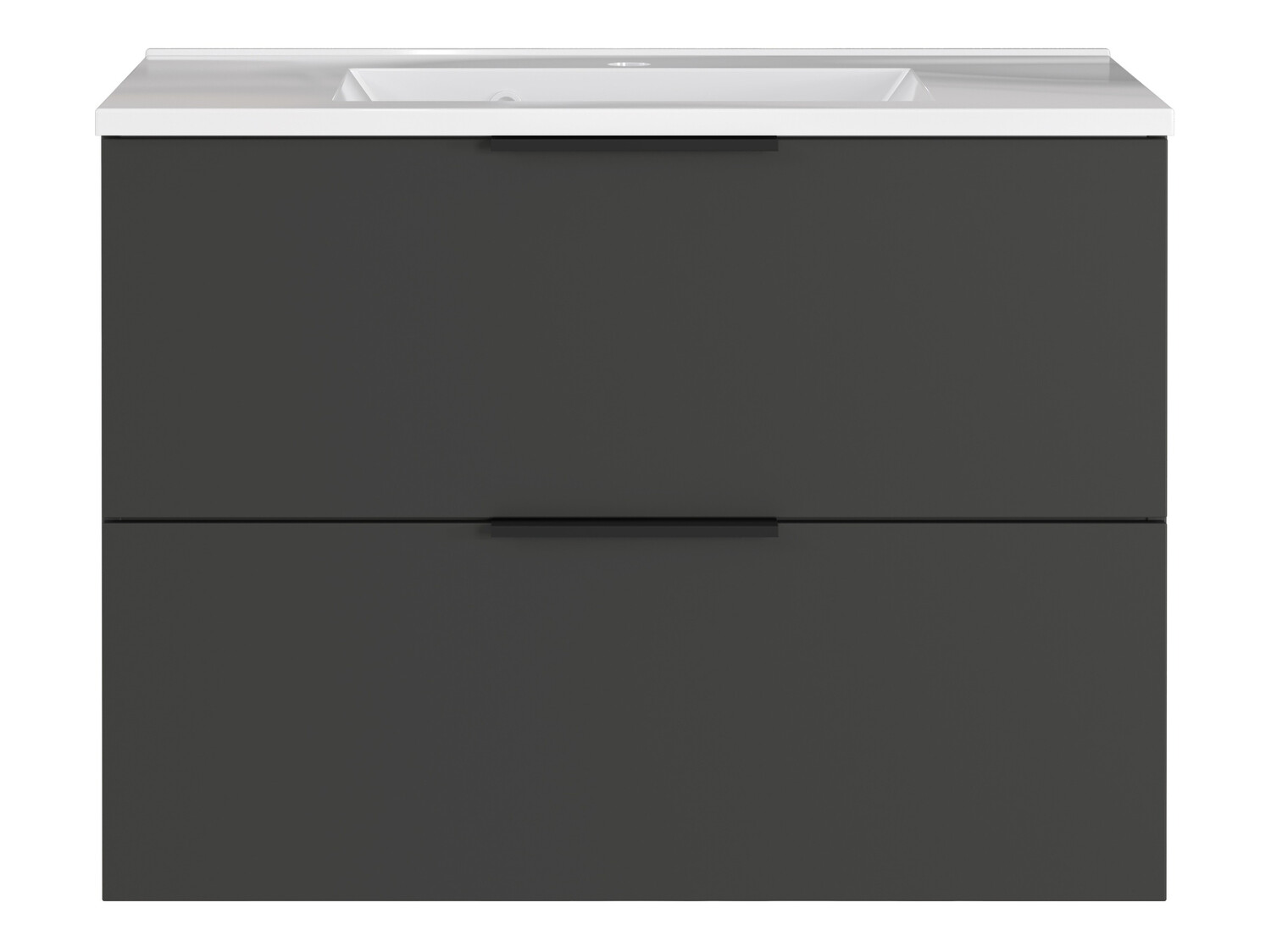 Armario de baño colgante para lavabo Temeli 108 (Grafito + Blanco)