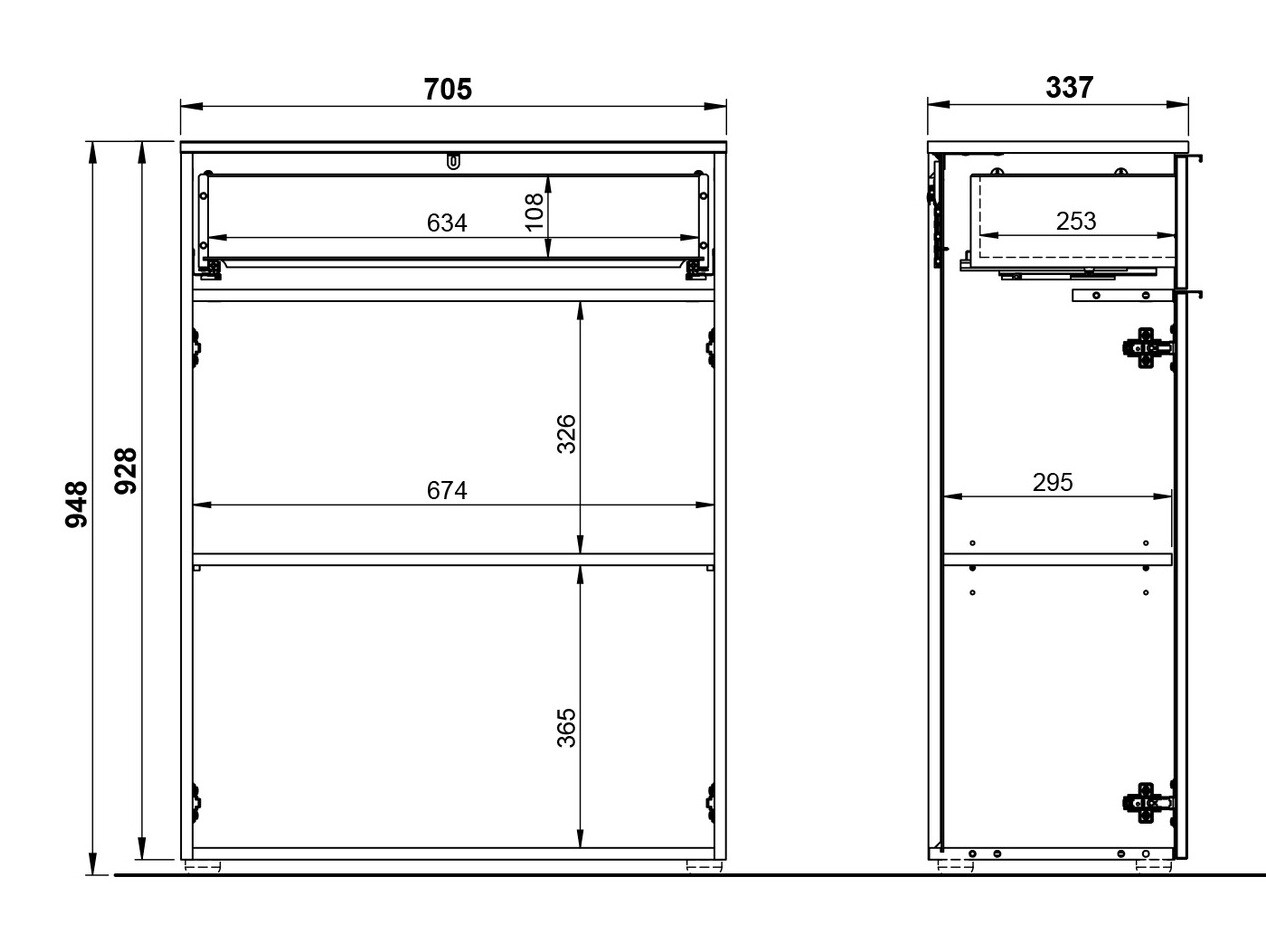 Armario de pie para baño Temeli 104