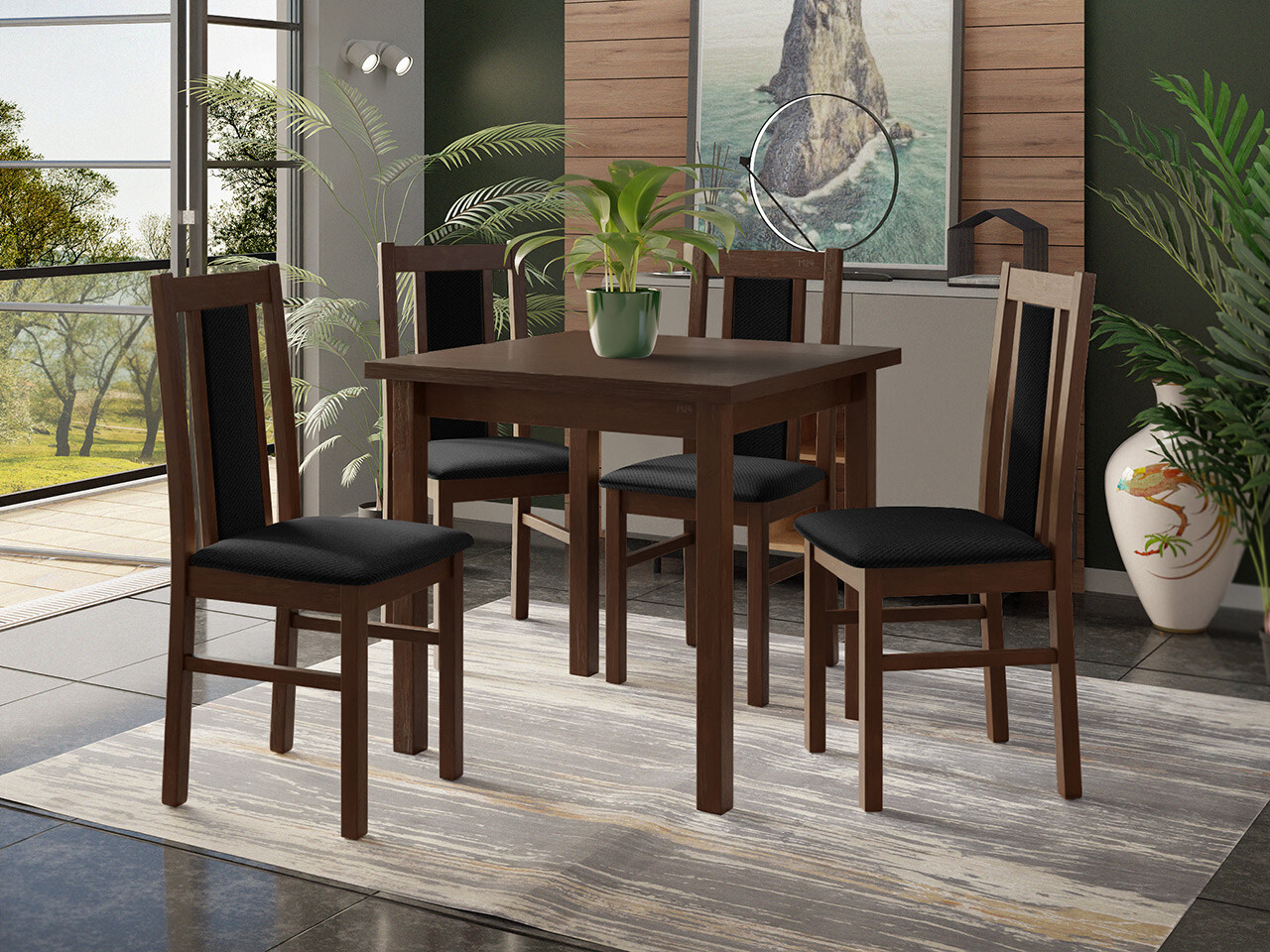 Conjunto de comedor Victorville 310 (Nuez)