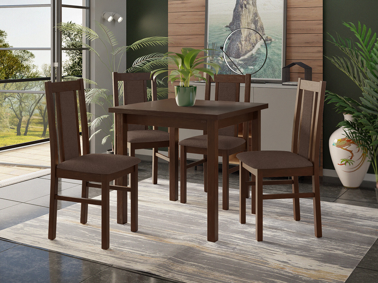 Conjunto de comedor Victorville 310 (Nuez)