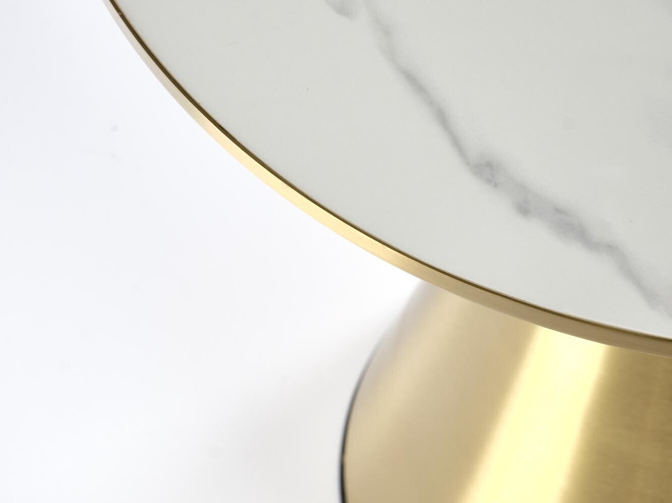 Mesa de centro Houston 1553 (Dorado + Mármol blanco)