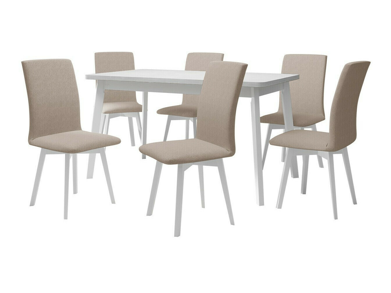 Conjunto de mesas y sillas para comedor Victorville 335 (Blanco)