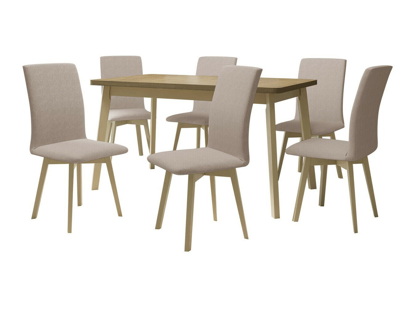 Conjunto de mesas y sillas para comedor Victorville 335 (Roble Sonoma)