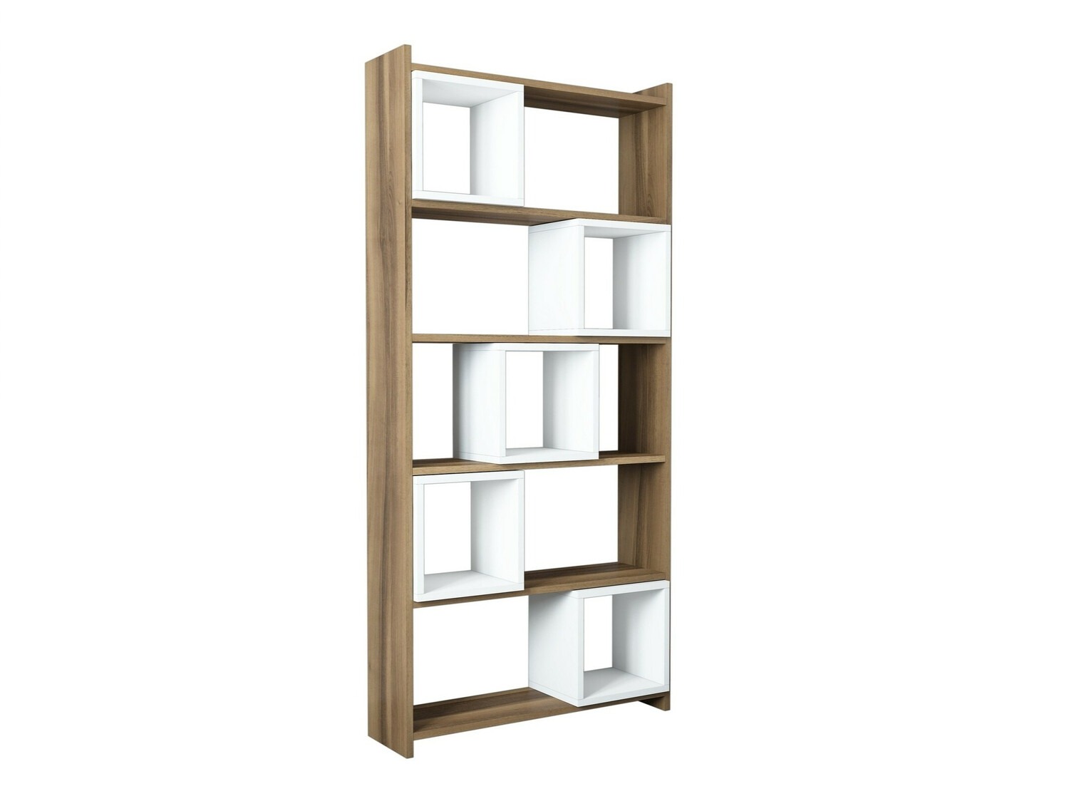Estantería Kailua 666 (Blanco + Nogal)