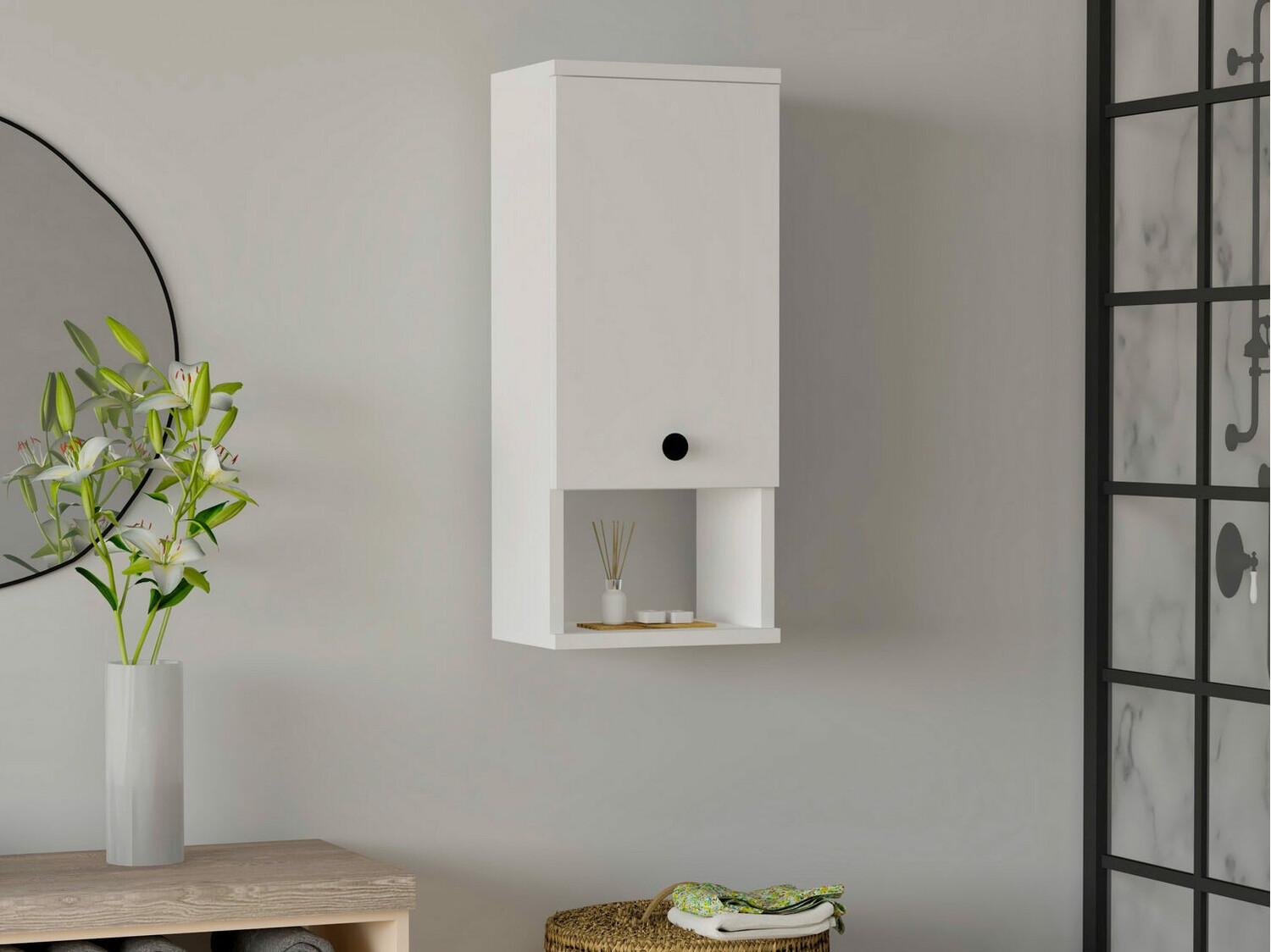 Armario colgante para baño Kailua 754 (Blanco)