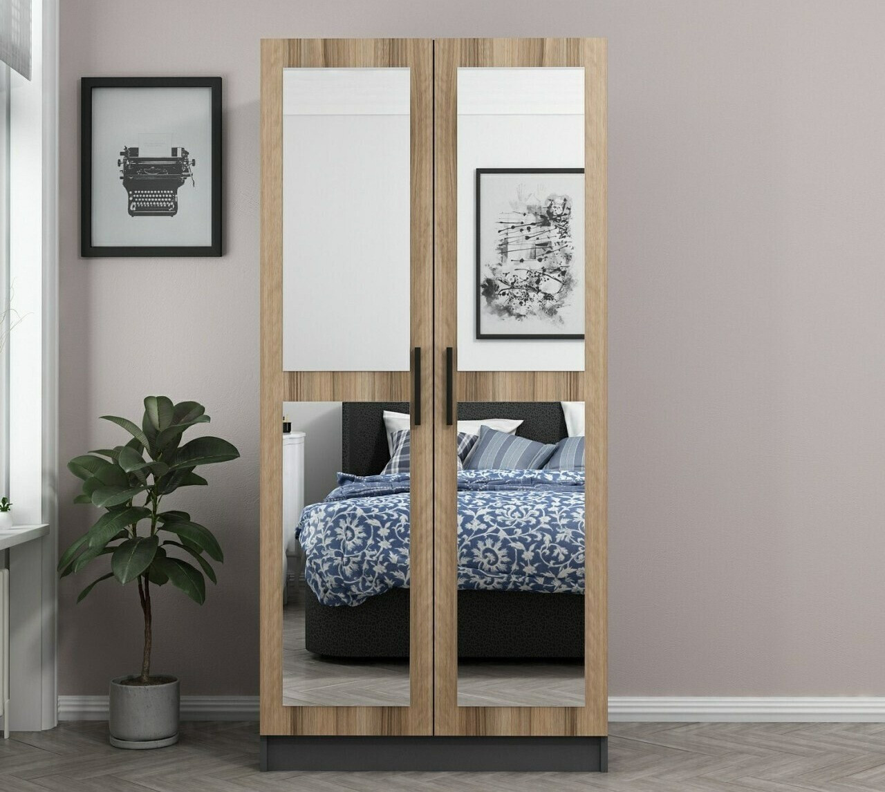 Armario Kailua L108 (Antracita + Roble)