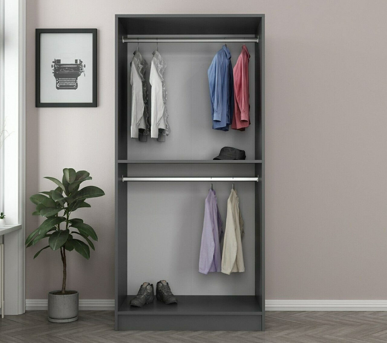 Armario Kailua L108 (Antracita + Roble)