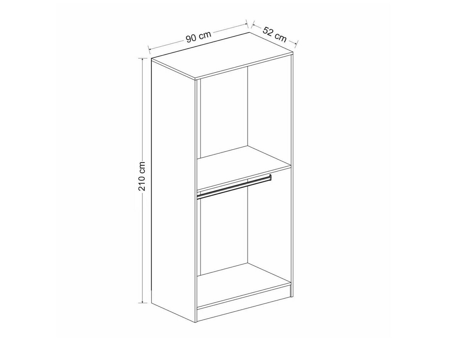 Armario Kailua L108 (Antracita + Roble)