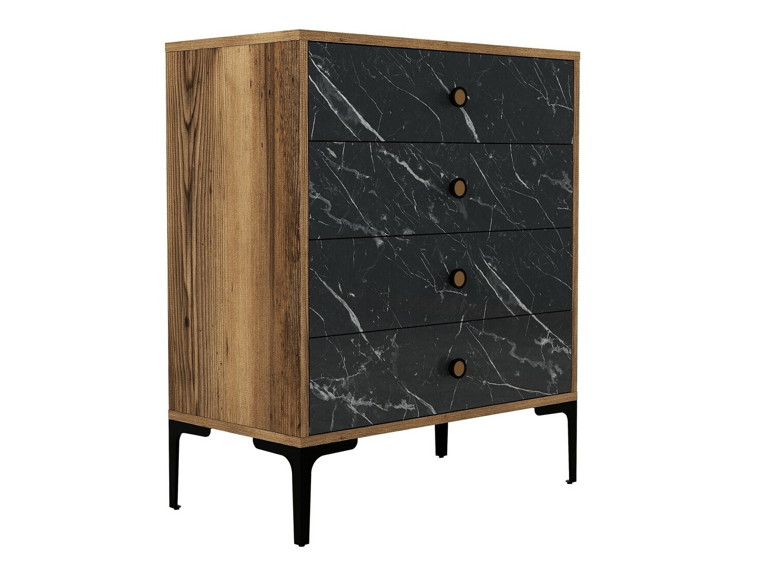 Cómoda Kailua 771 (Nogal + Negro)