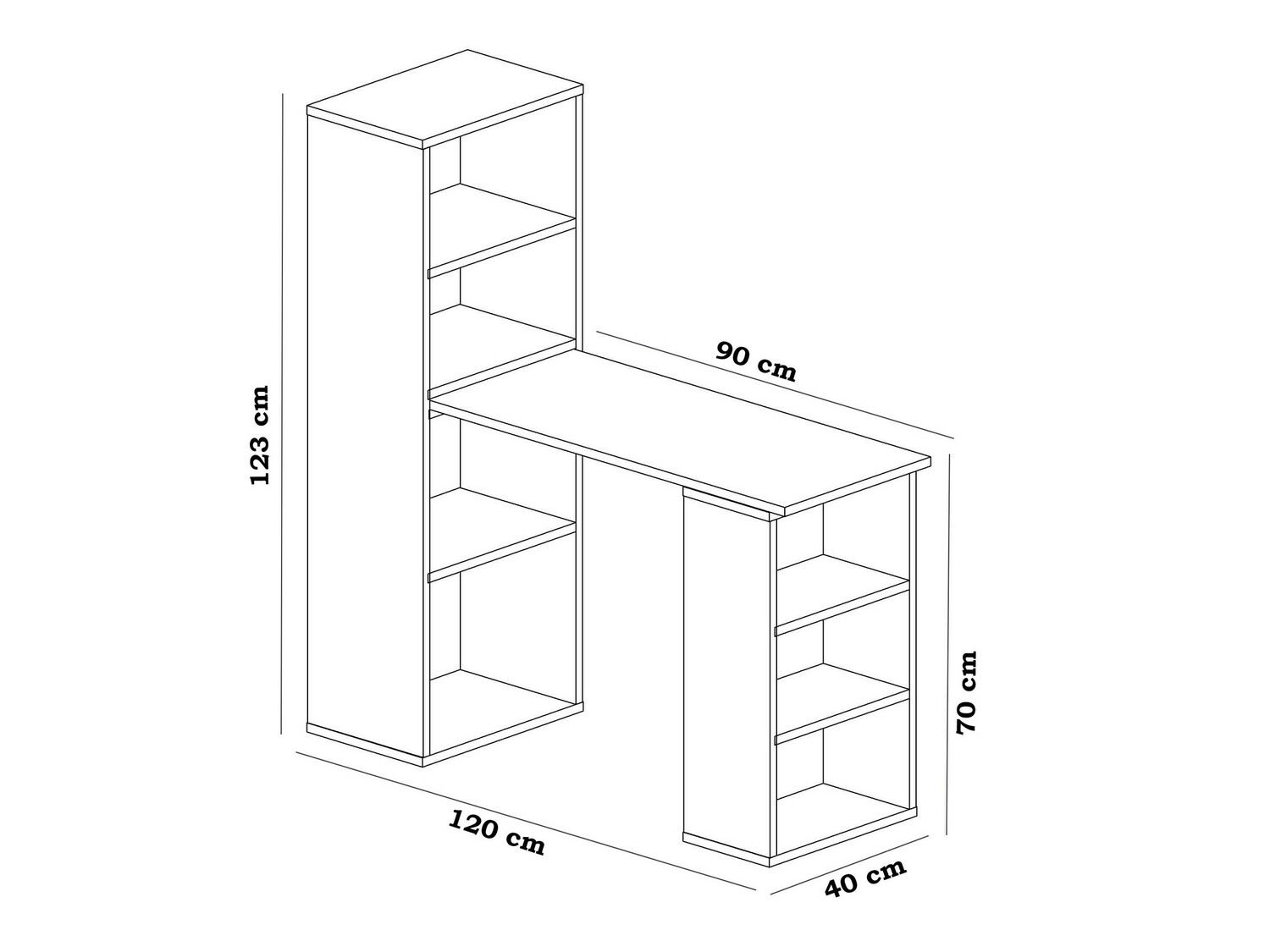 Mesa de oficina Kailua 755