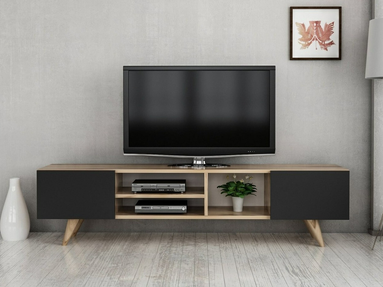 Mueble TV Kailua 800 (Negro + Roble)