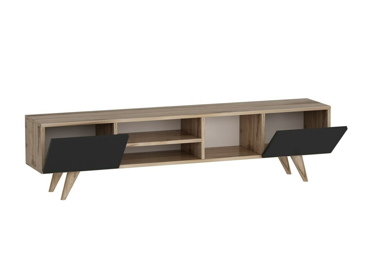 Mueble TV Kailua 800 (Negro + Roble)