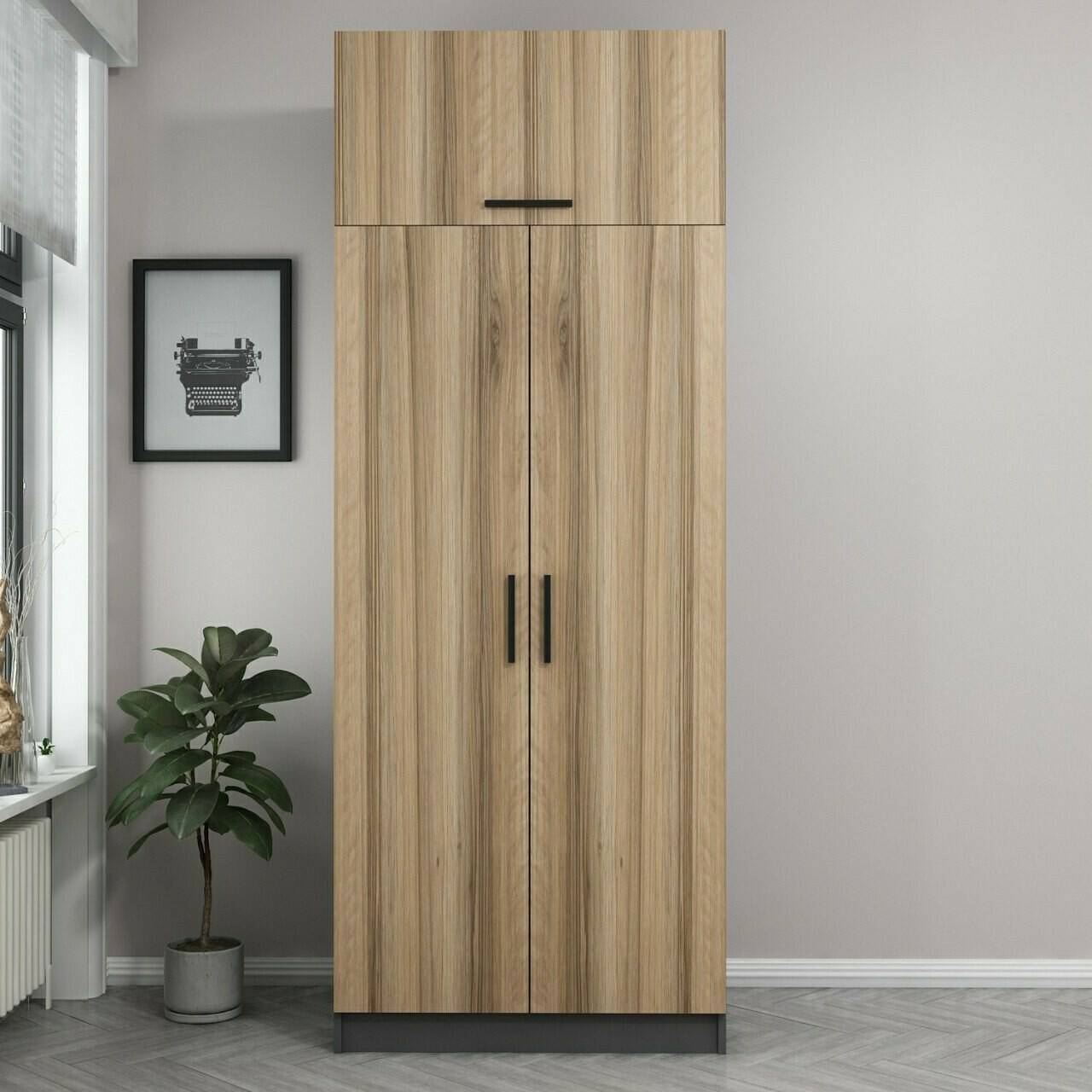 Armario Kailua L122 (Antracita + Roble)