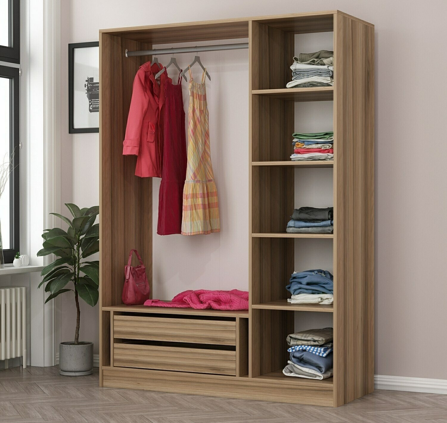 Armario Kailua L123 (Antracita + Roble)