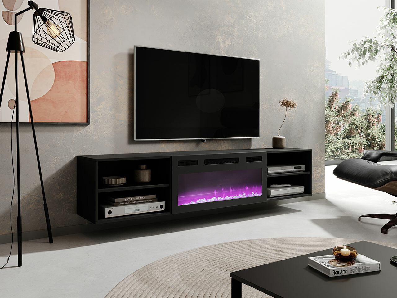 Mueble TV Charlotte 190 (Negro)