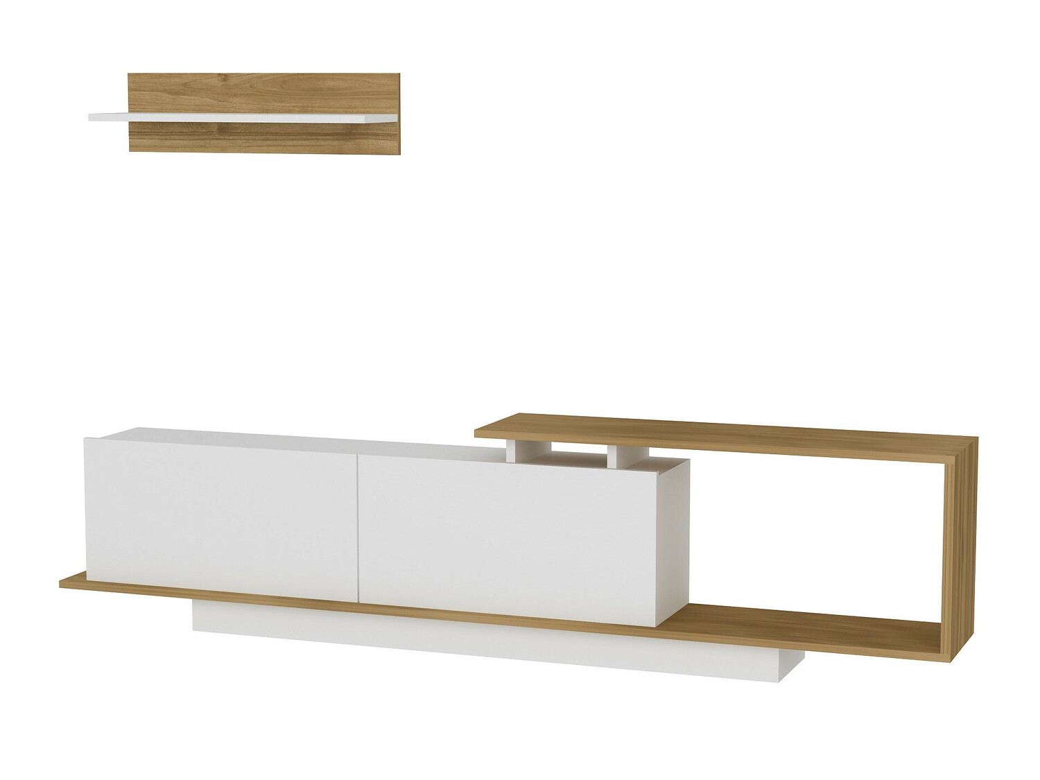 Mueble TV Kailua 849 (Blanco + Nogal)