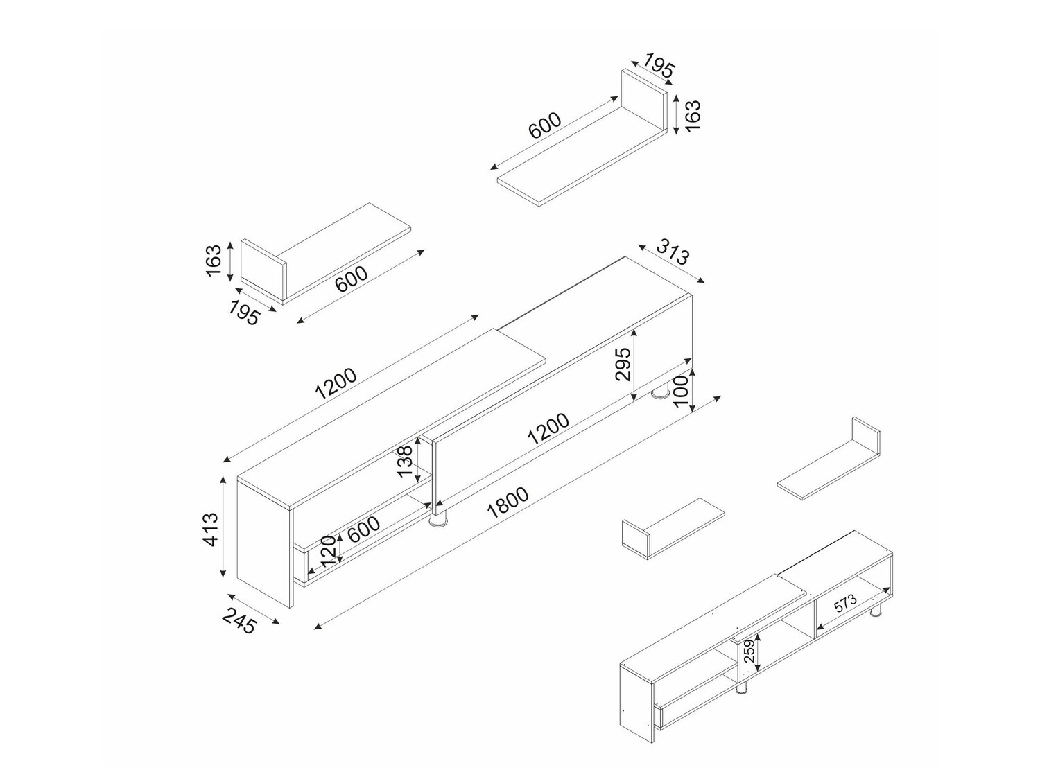 Mueble TV Kailua 850
