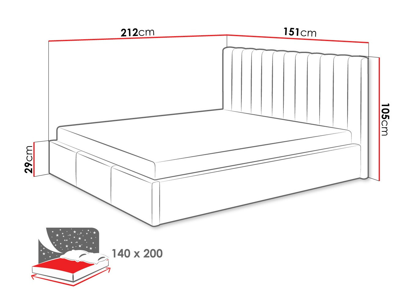 Cama ComfiDream Fenara I (Fresh 32)