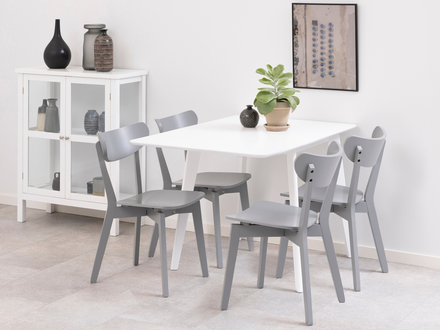 Conjunto de mesas y sillas para comedor Norsica 710 (Gris)