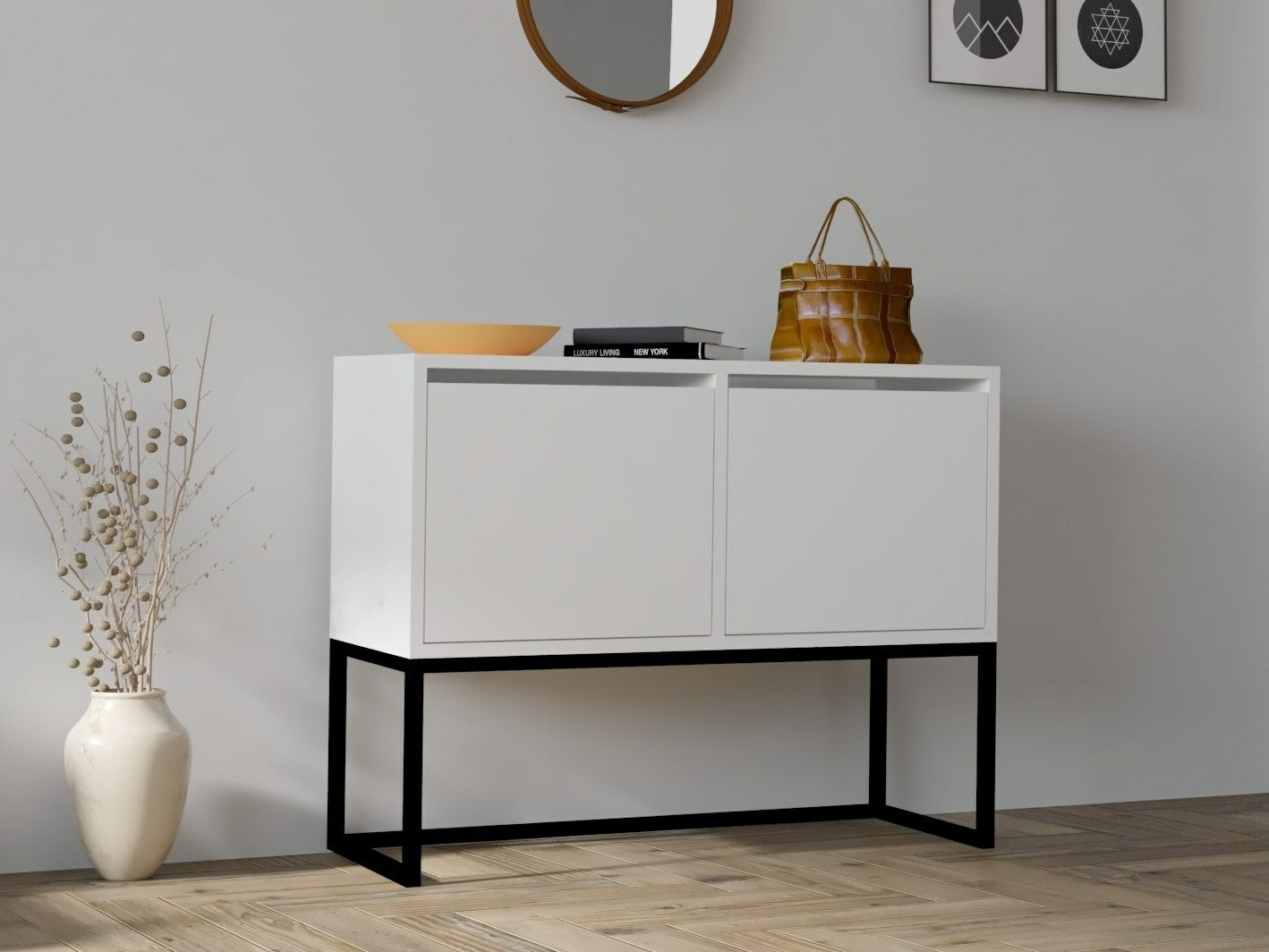 Aparador Kailua 2440 (Blanco + Negro)