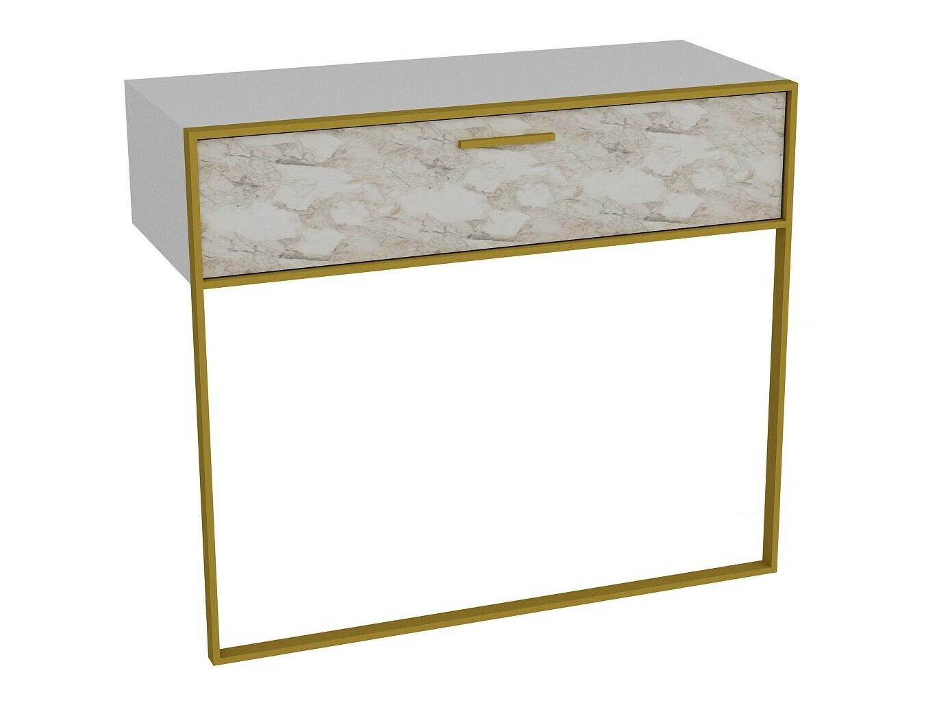 Consola Kailua 907 (Blanco + Mármol blanco)