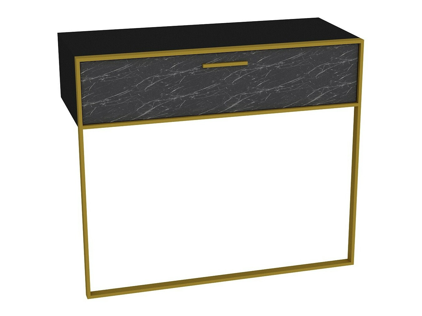 Consola Kailua 907 (Negro + Mármol negro)