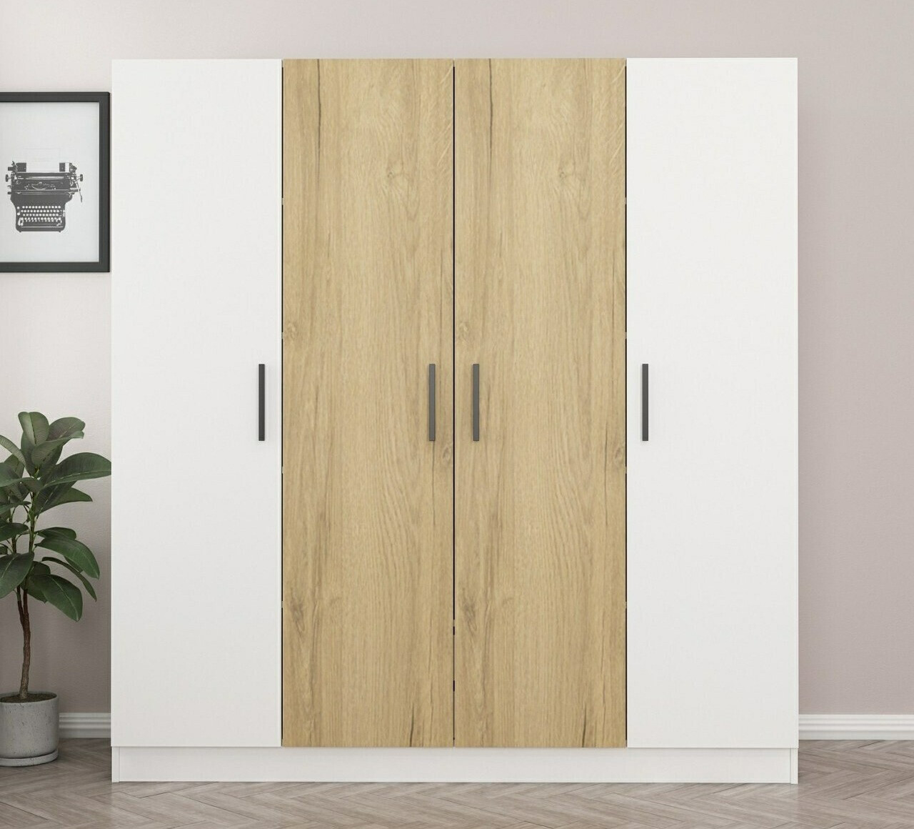 Armario Kailua L135 (Blanco + Nogal)