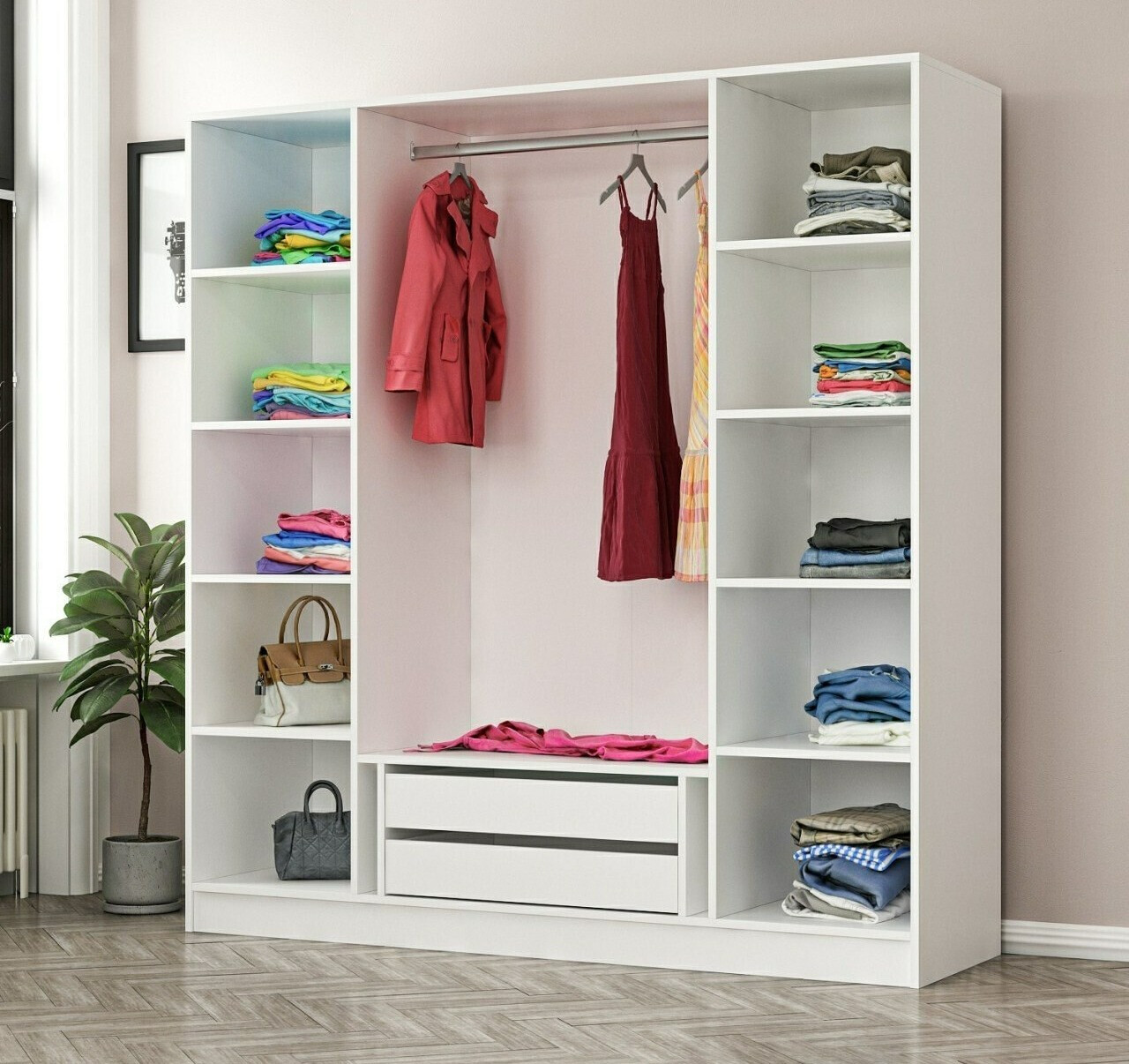 Armario Kailua 966 (Blanco + Antracita)