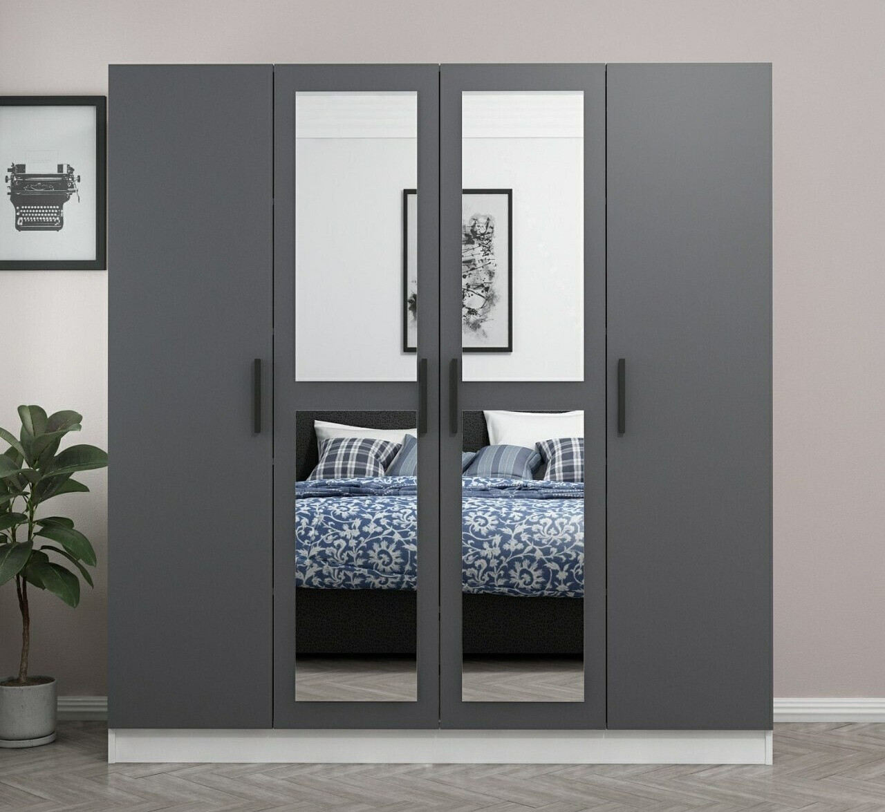 Armario Kailua 966 (Blanco + Antracita)