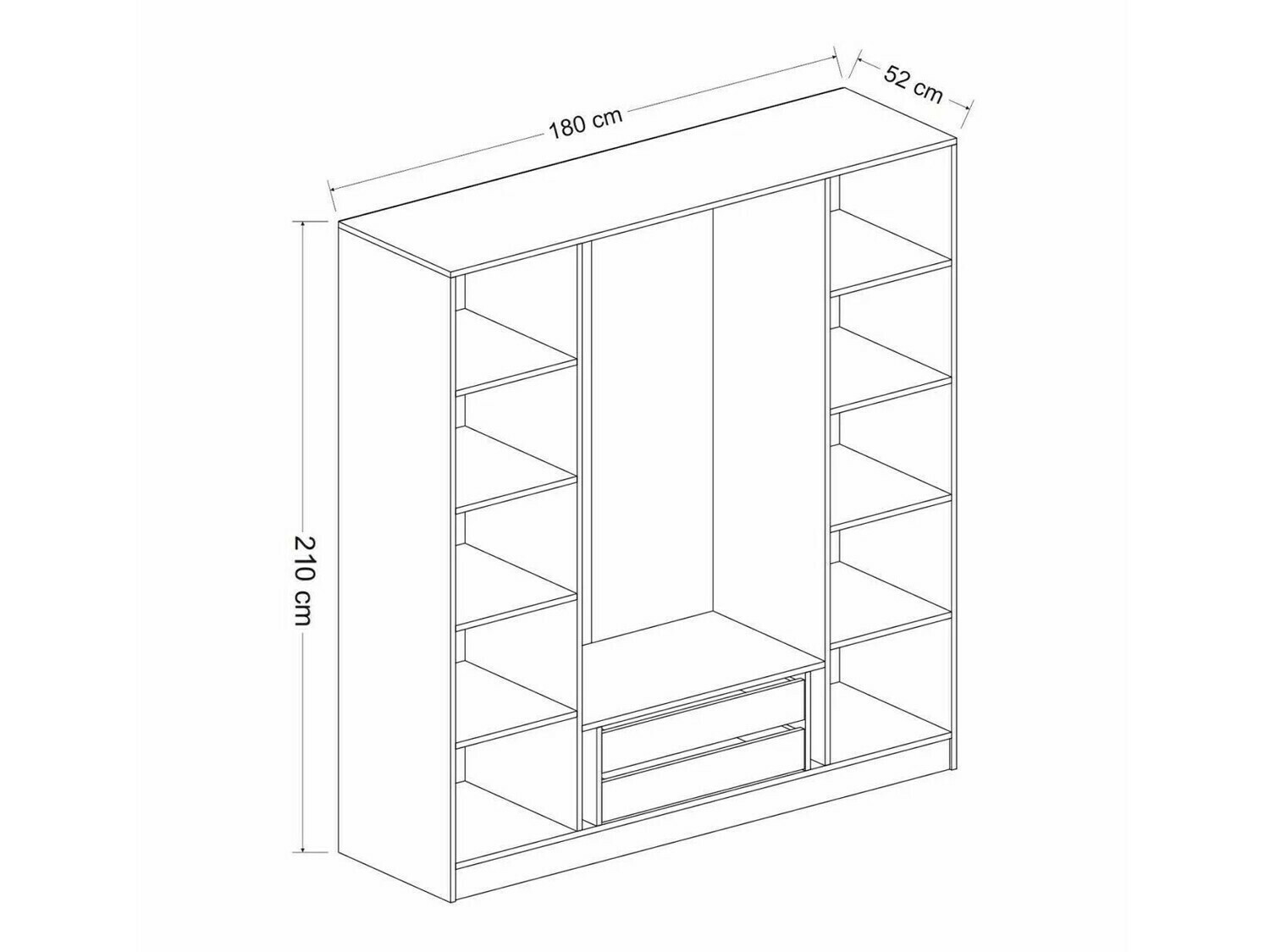 Armario Kailua 966 (Blanco + Antracita)